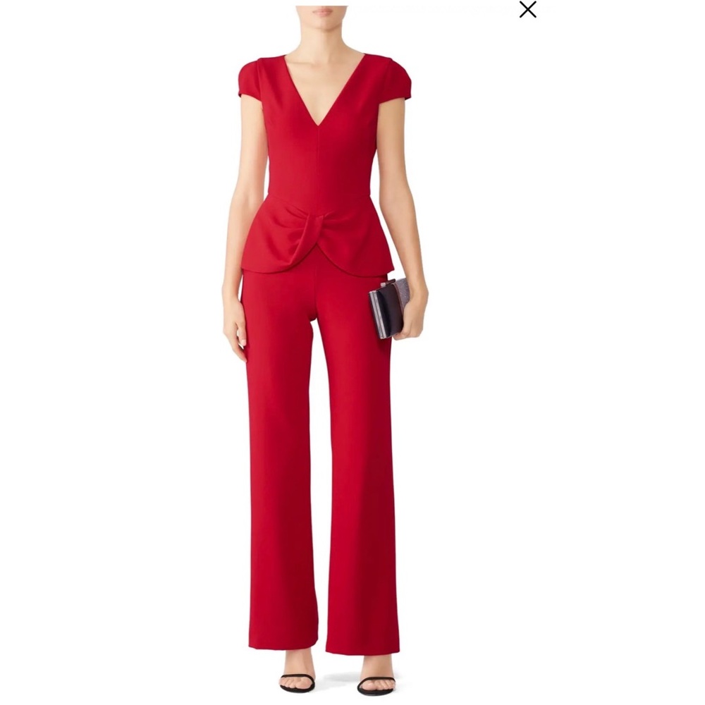 Black Halo Red Harlow Jumpsuit